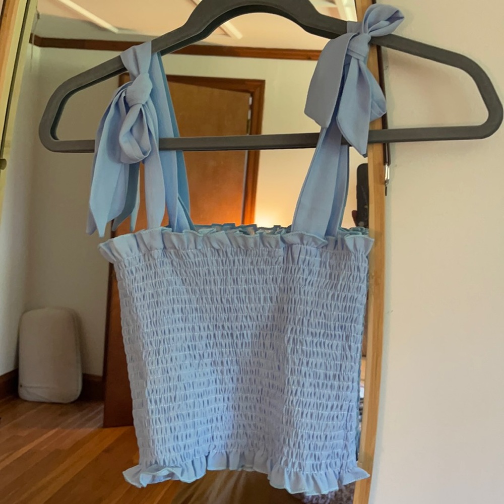 Blue summer tank top